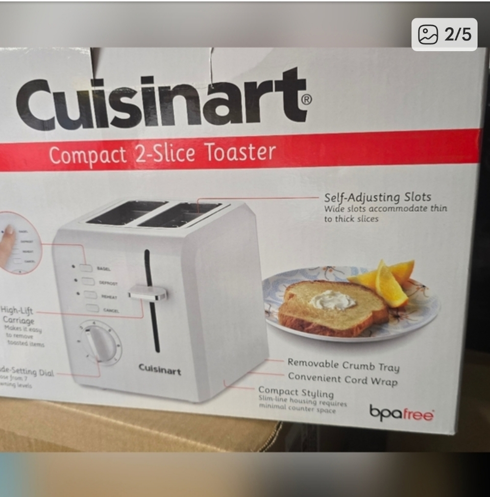 Cuisinart 2 Slice Toaster - White -CPT-122